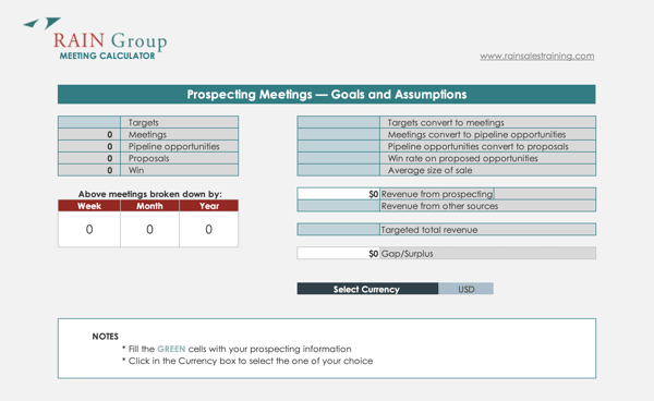 Prospecting Meeting Calculator